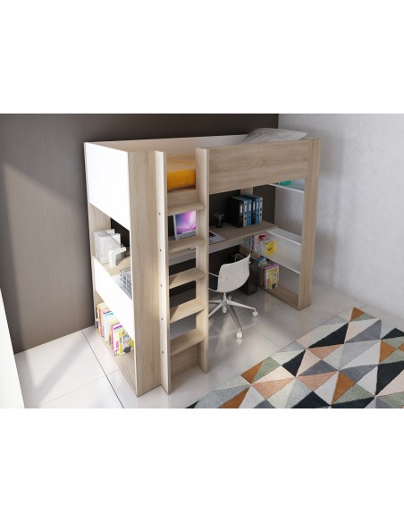 Cama estudio con escritorio 90x200cm. Bo5