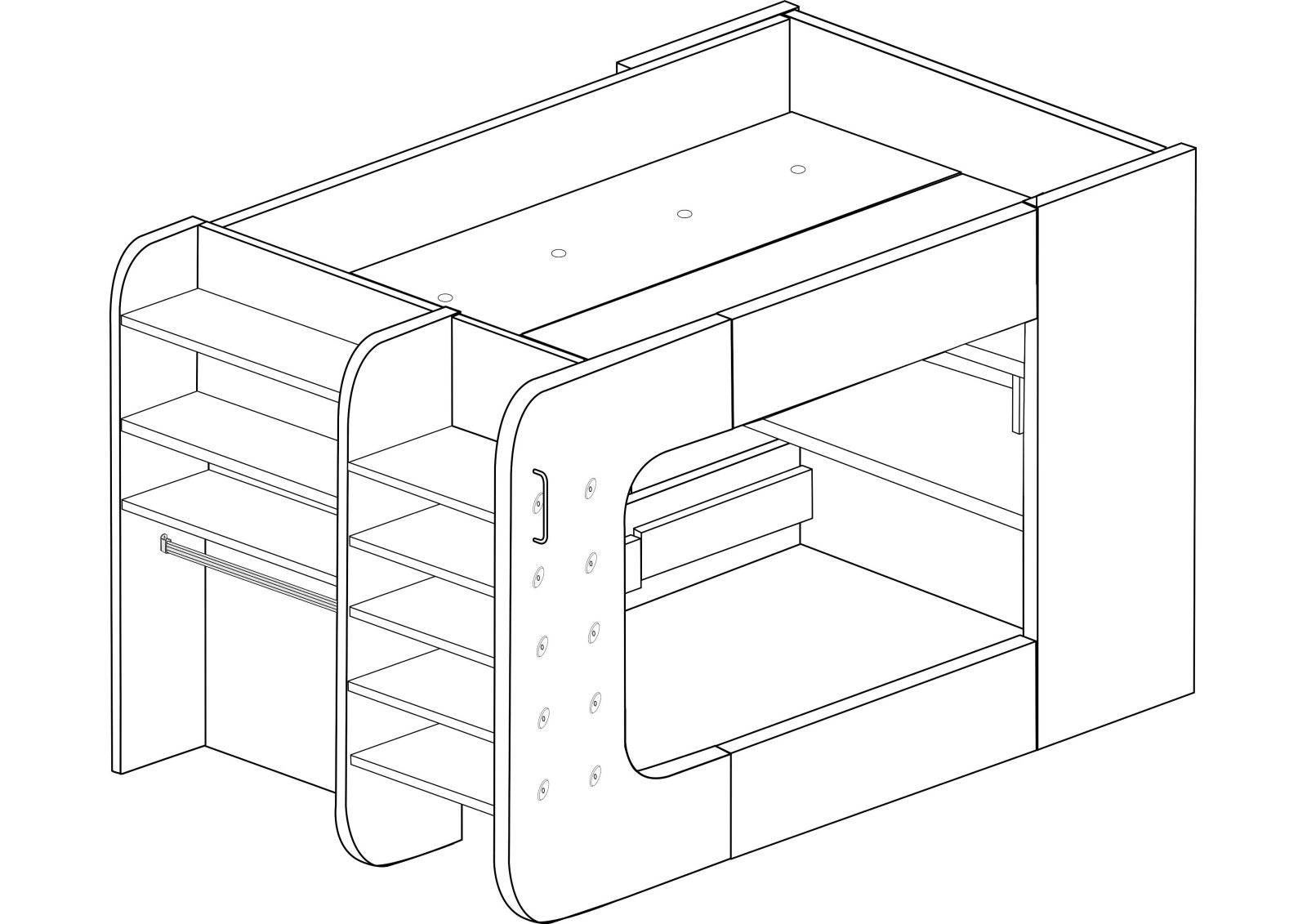Gamer bunkbed 120x200cm. Mspace