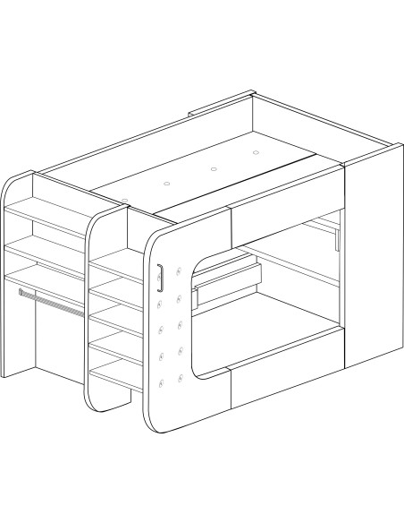 Gamer bunkbed 120x200cm. Mspace