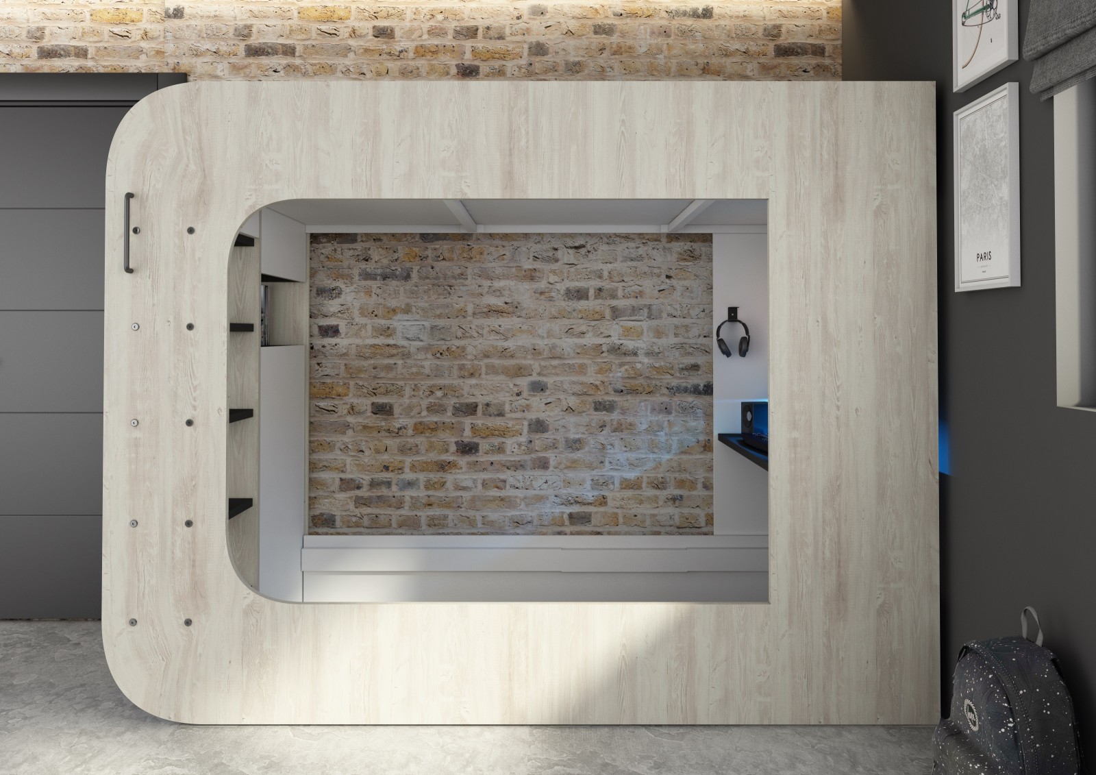 Gamer bunkbed 90x200cm Cascina. Mspace