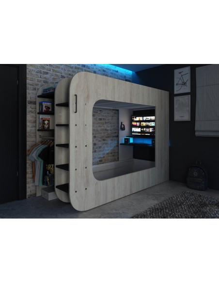 Gamer bunkbed 90x200cm Cascina. Mspace