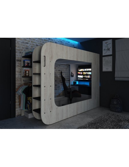 Gamer bunkbed 90x200cm Cascina. Mspace