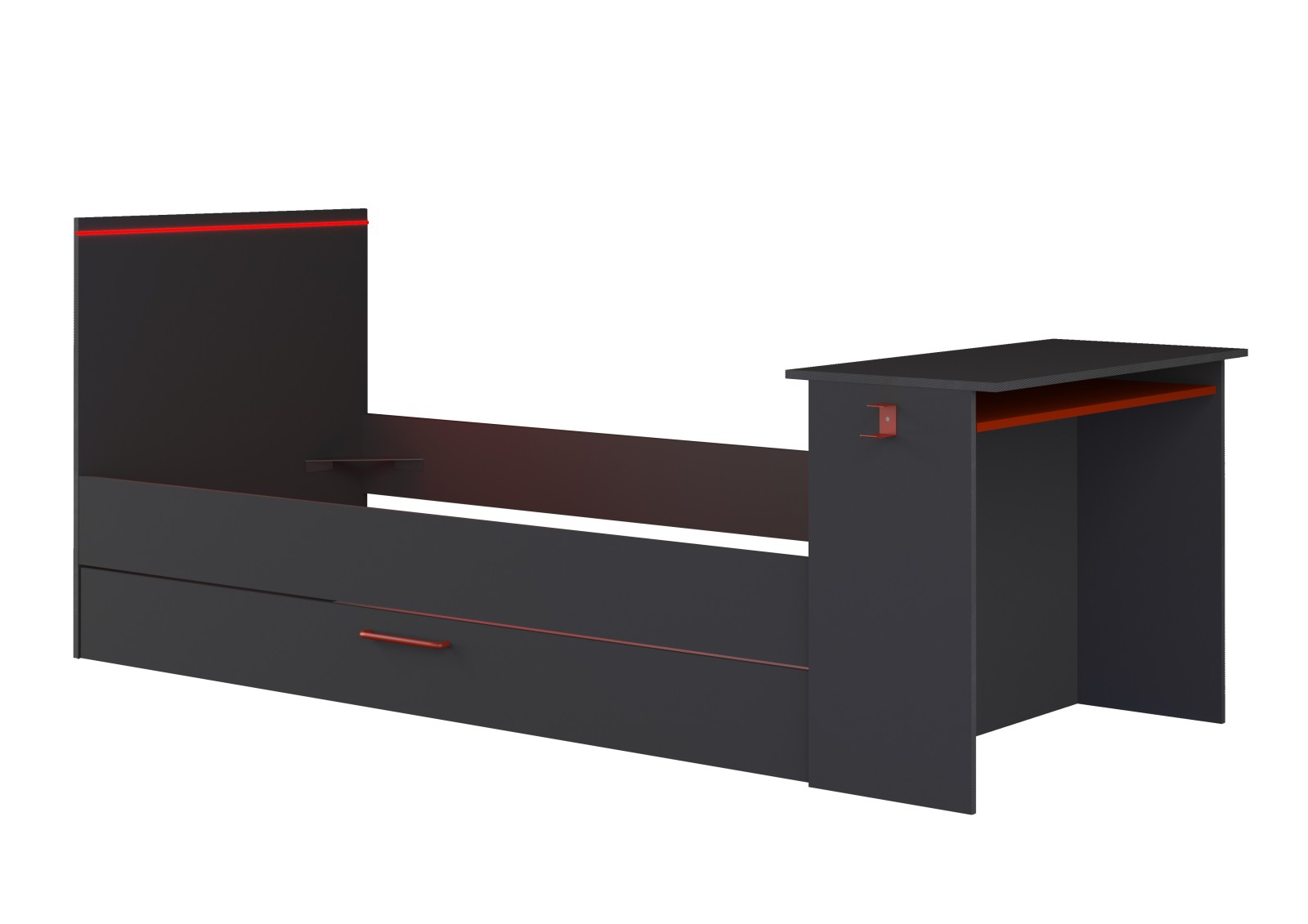 Cama nido 90x200cm con escritorio Bzone