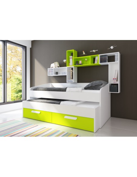 Compact bed 90x190cm with drawers Bo12 OUTLET