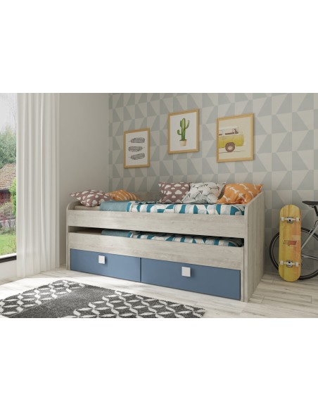 Cama nido 90x190cm Cascina con cajones Bo12