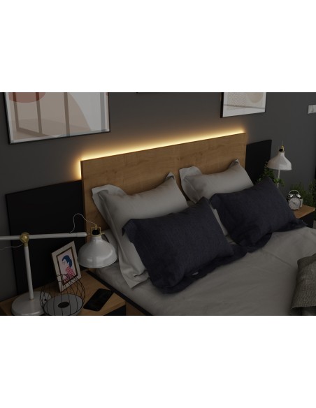 Double bed 140x190cm with nightstands. FLOAT 2