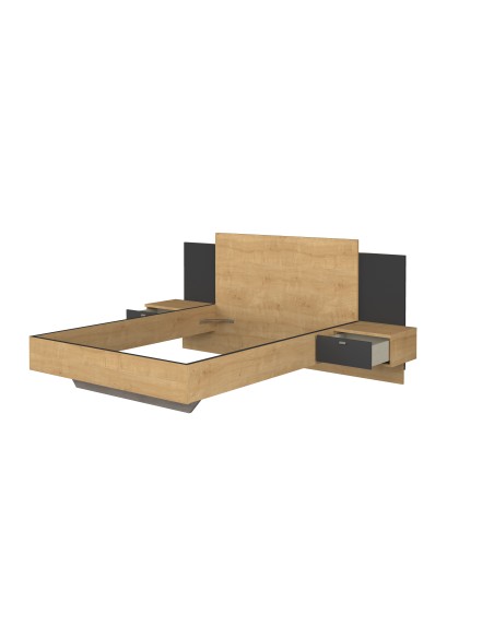 Double bed 140x190cm with nightstands. FLOAT 2