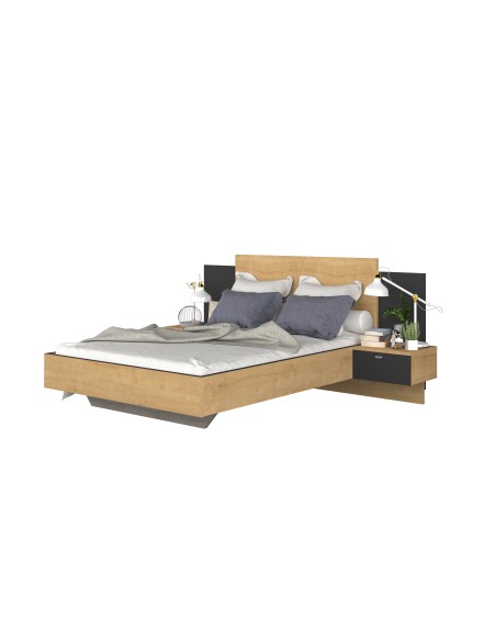Double bed 140x190cm with nightstands. FLOAT 2