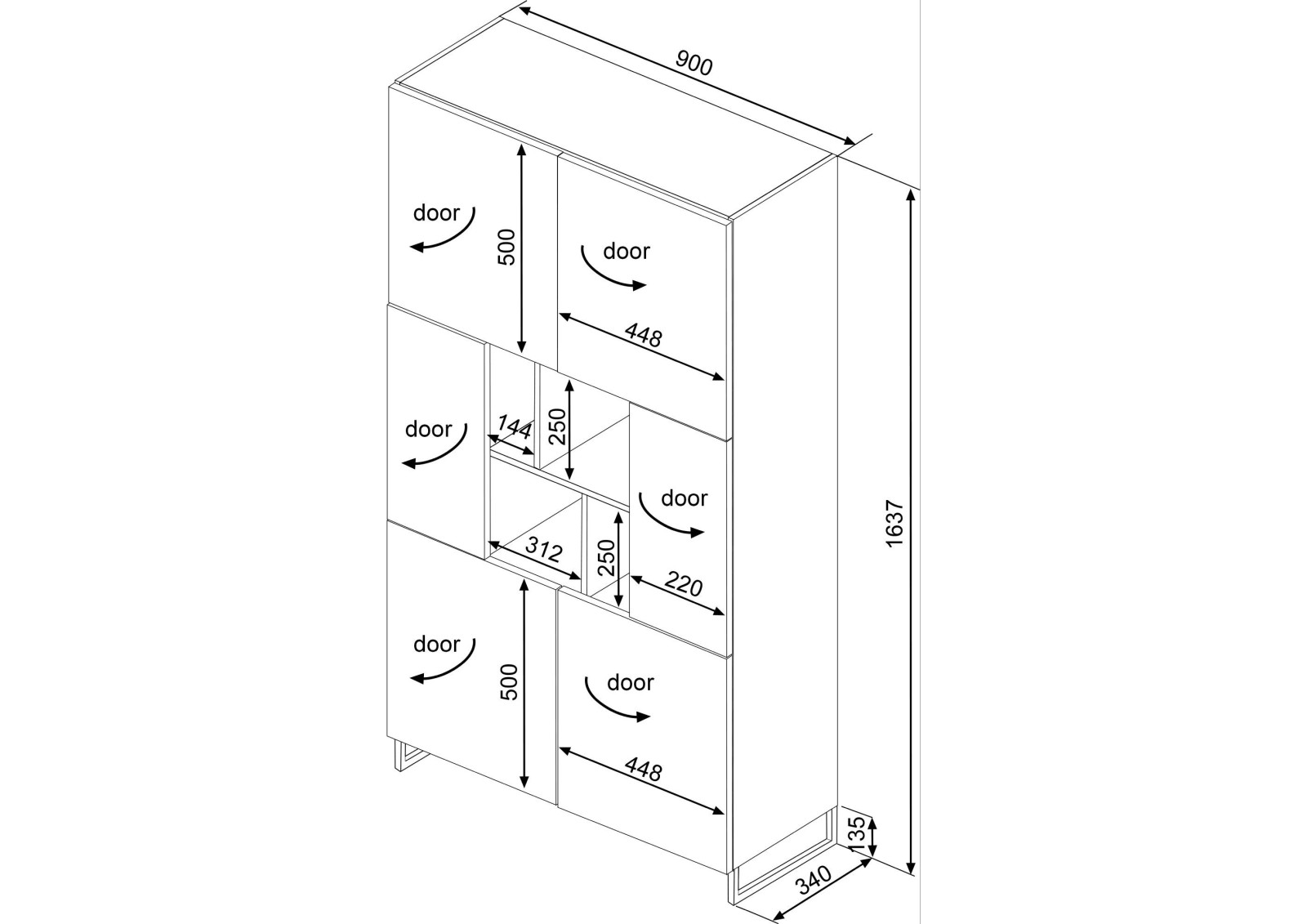 Librería con puertas NUMS One