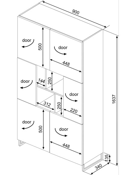 Librería con puertas NUMS One