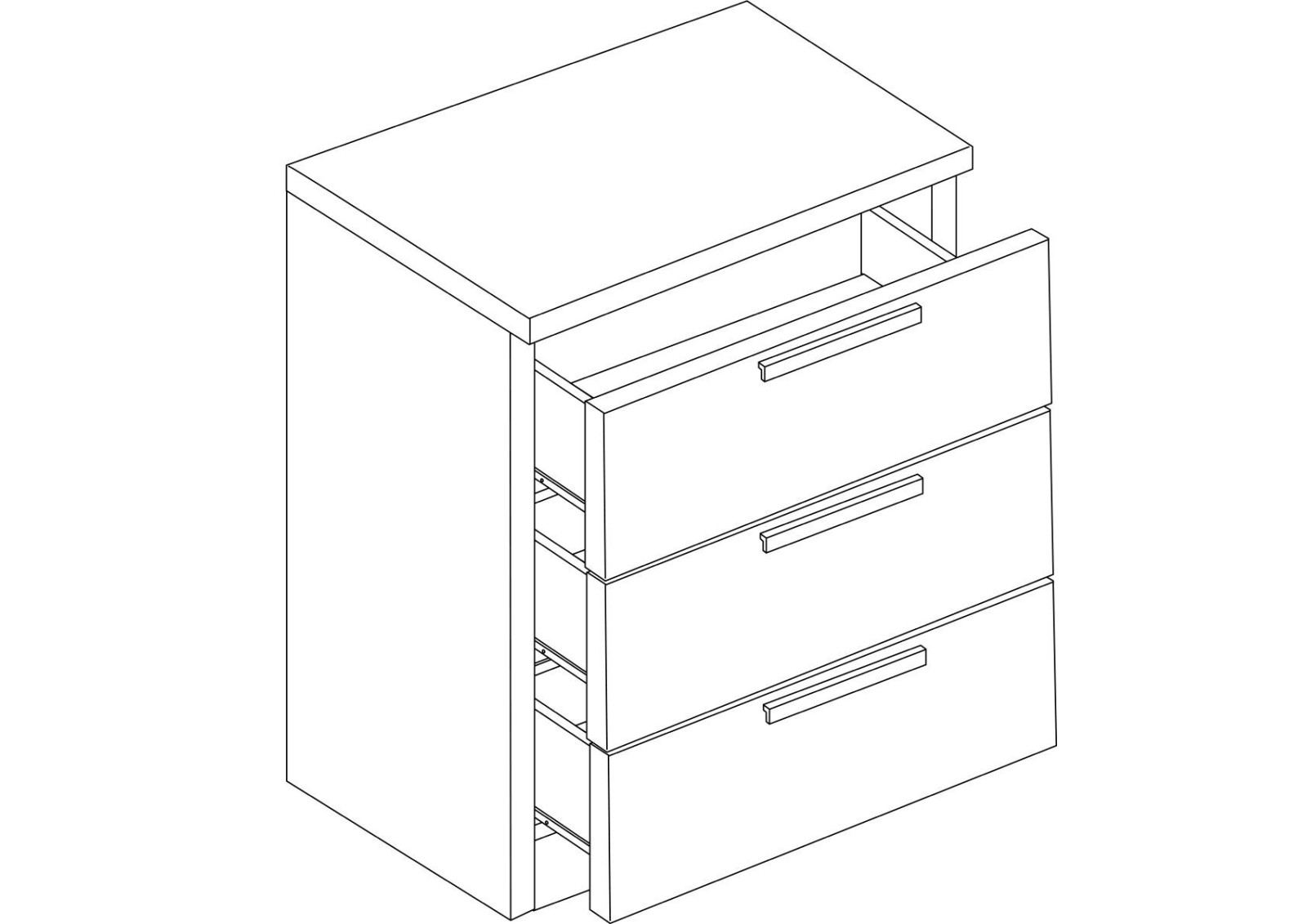 Nightstand 3 drawers  Eco+