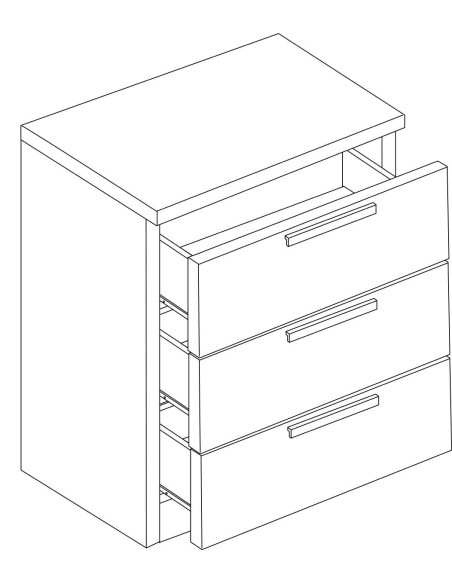 Nightstand 3 drawers  Eco+
