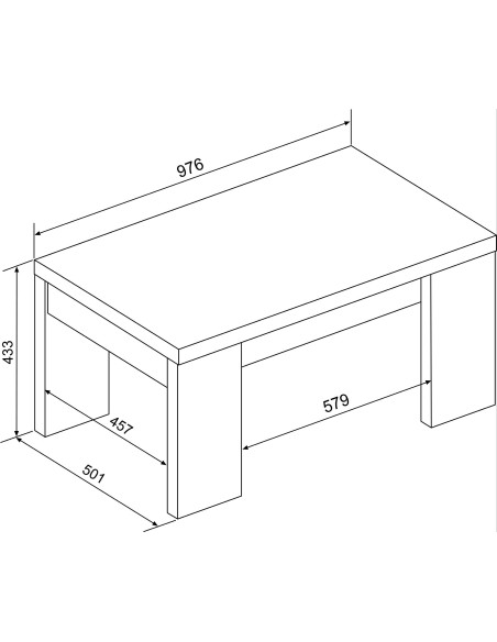 Mesa de centro elevable ECO+
