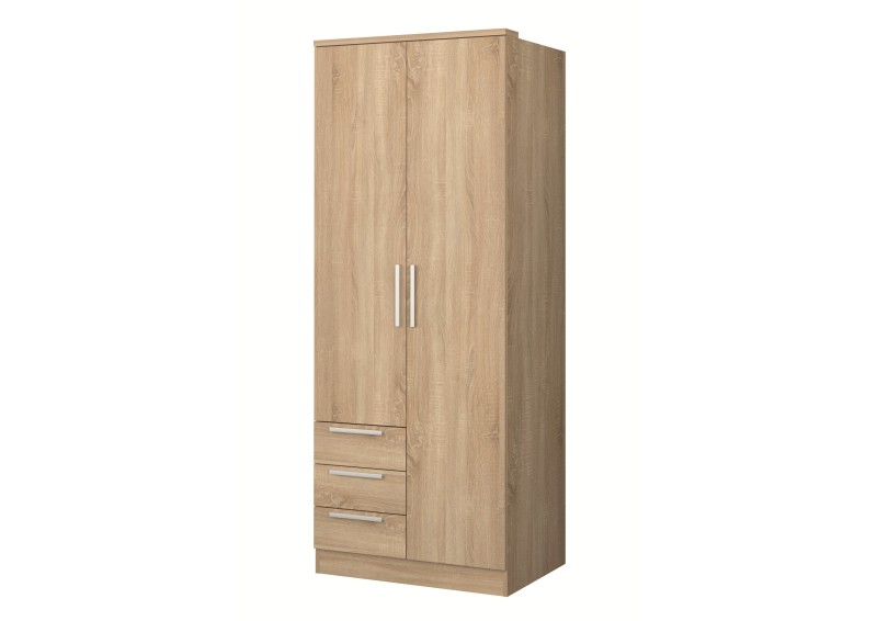 Wardrobe 2 doors and 3 drawers Eco+