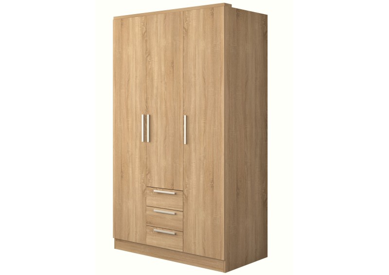 Wardrobe 3 doors and 3 drawers Eco+