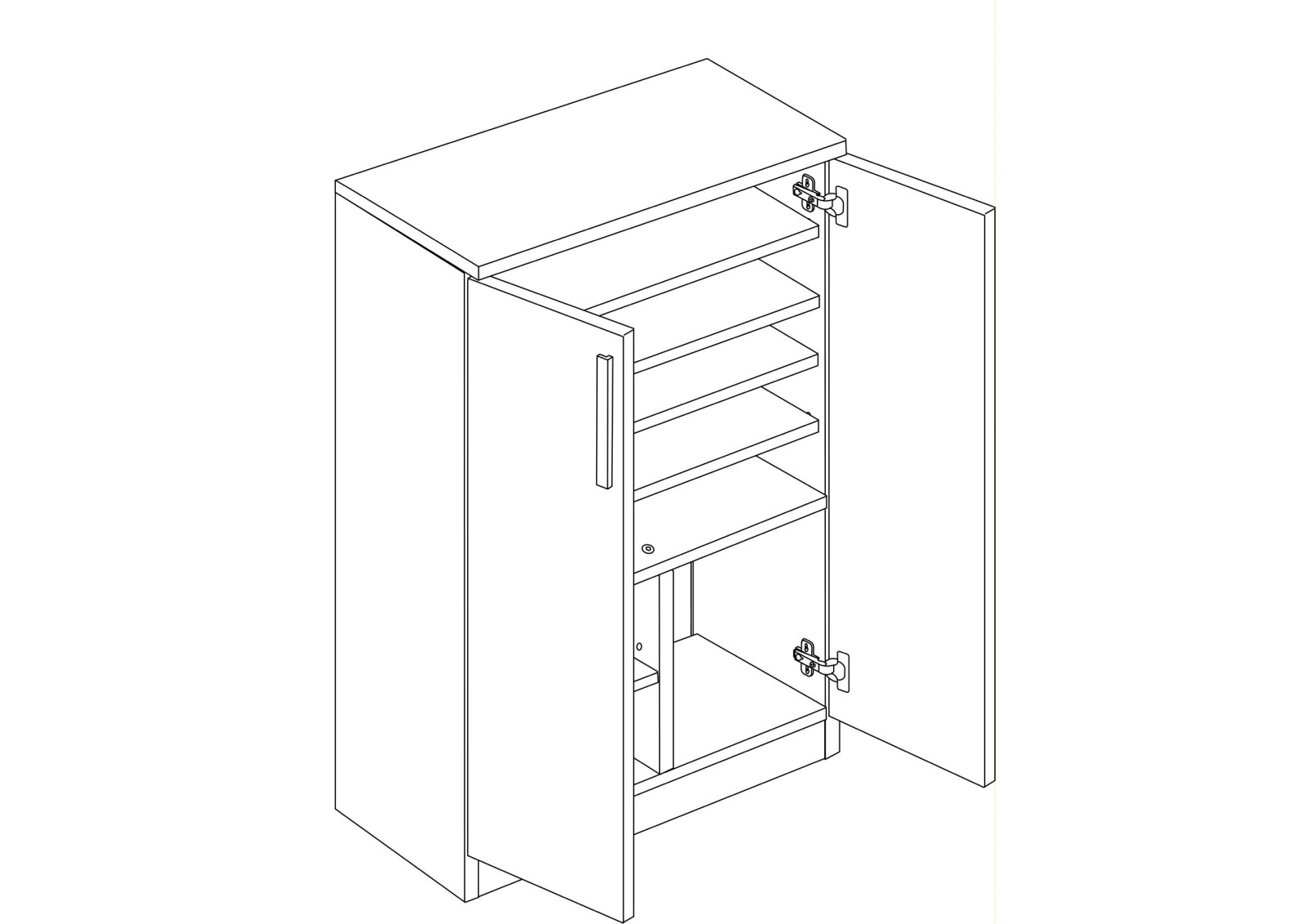 Armario zapatero 2 puertas Eco+