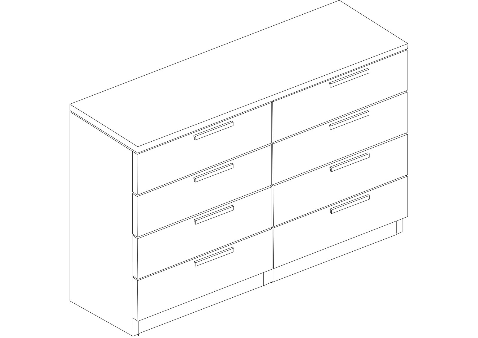 Chest 8 drawers Eco+