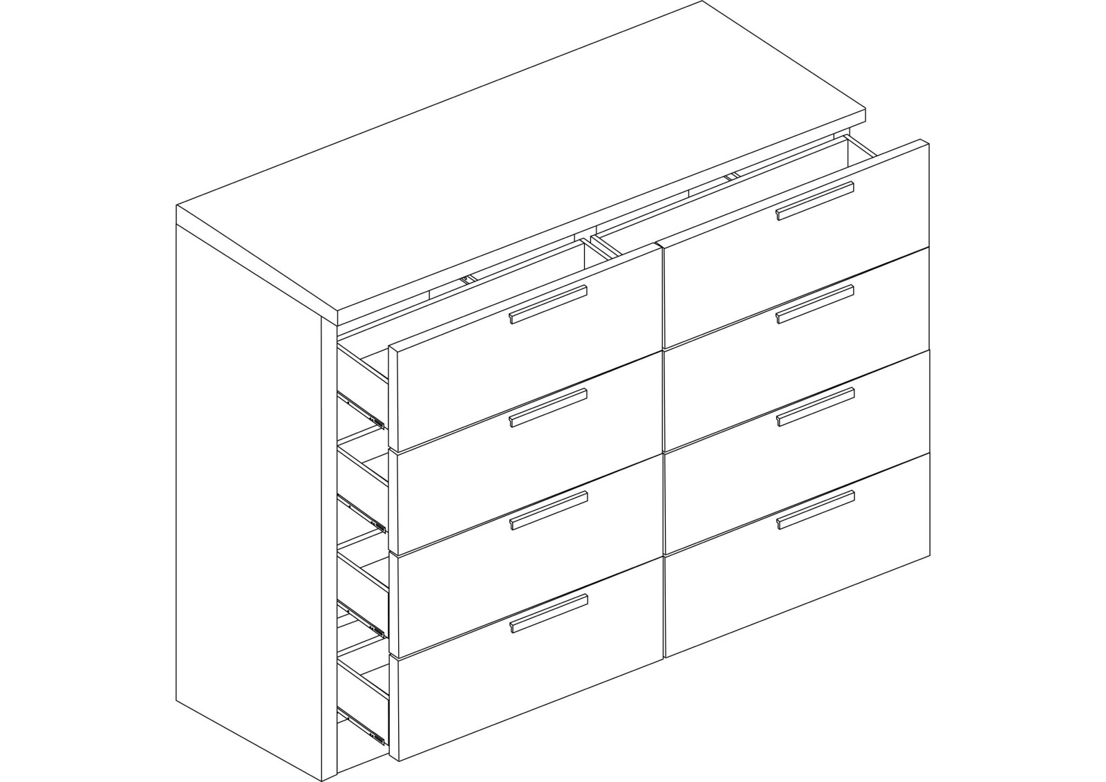 Chest 8 drawers Eco+