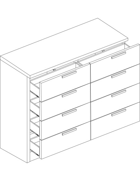 Chest 8 drawers Eco+