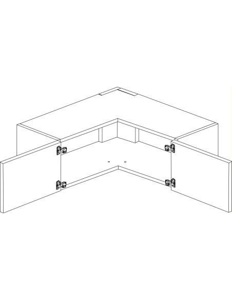 Upper corner wardrobe 2 doors Eco+