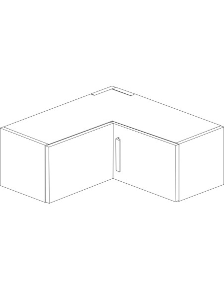 Upper corner wardrobe 2 doors Eco+