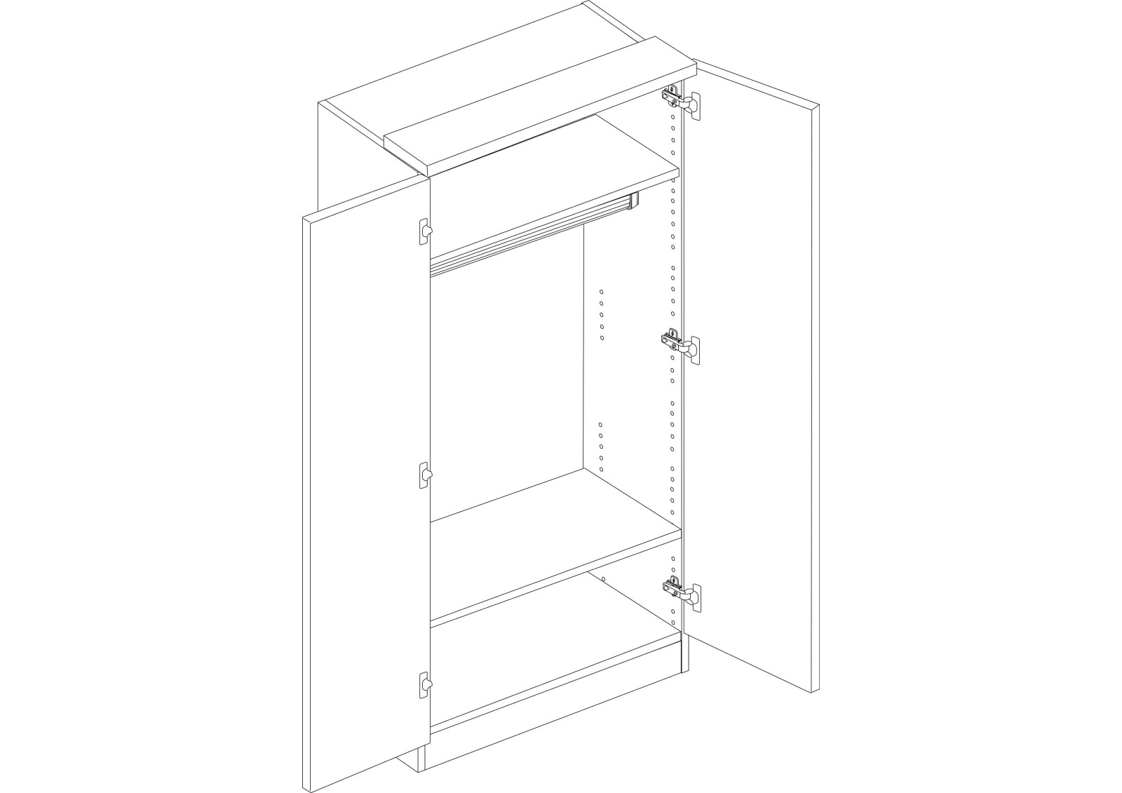 Wardrobe 2 doors Eco+ OUTLET