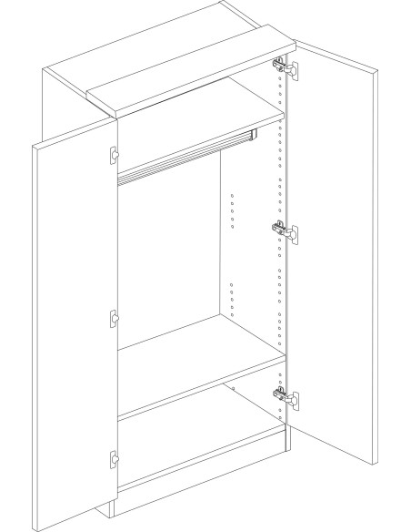 Wardrobe 2 doors Eco+ OUTLET
