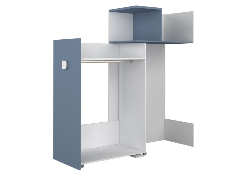 Wardrobe with wheels for highsleeper Bo2