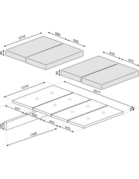 Sofa lower bed MSPACE 120 x 200cm