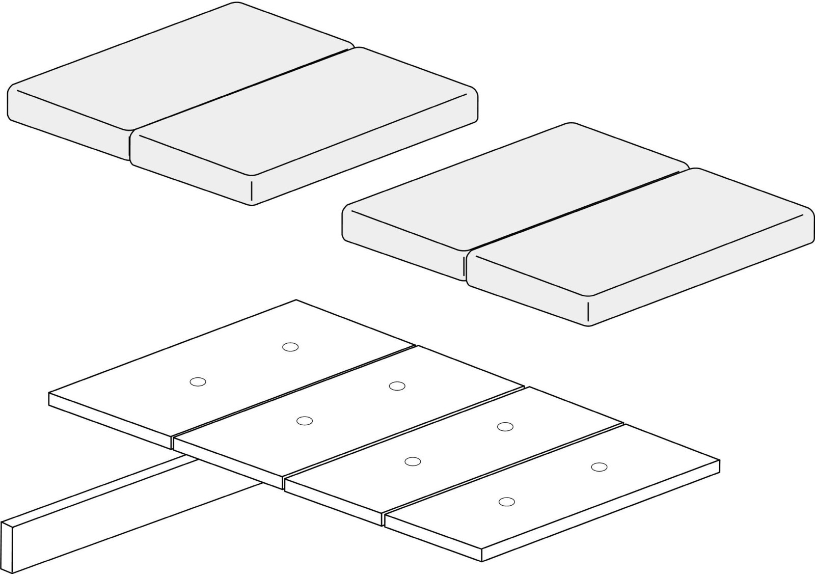 Sofa lower bed MSPACE 120 x 200cm