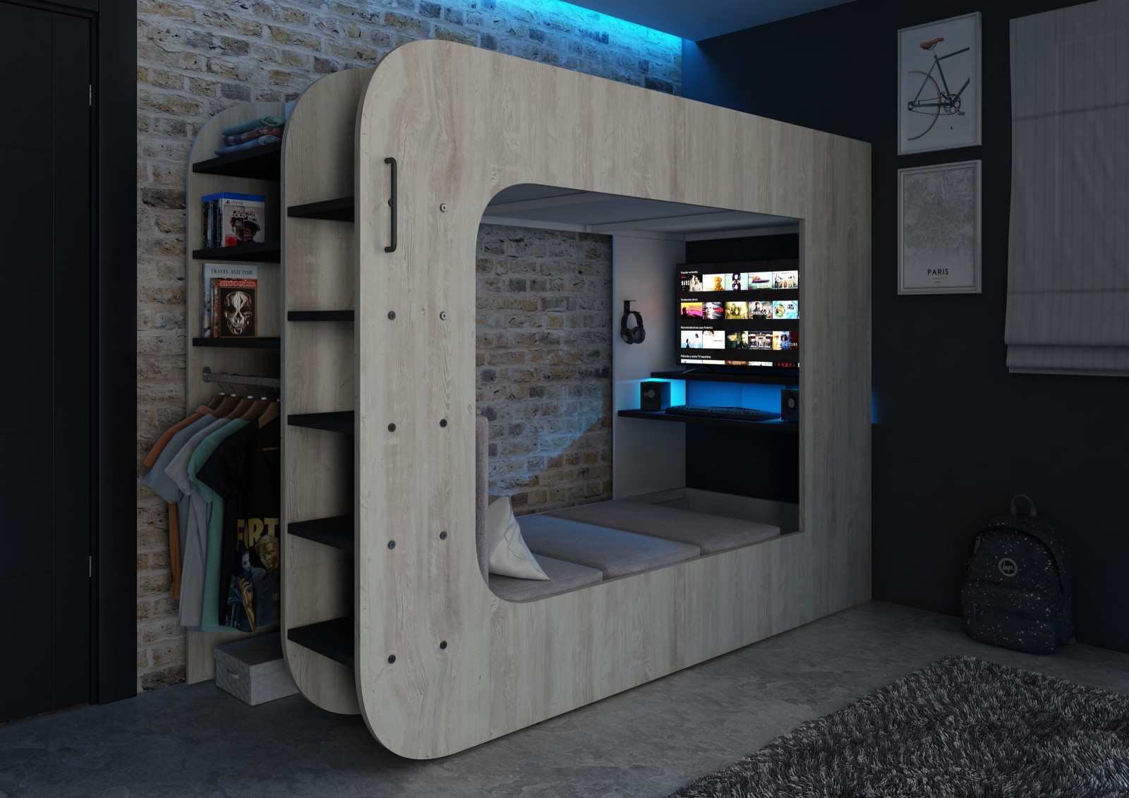 Sofa lower bed MSPACE 90 x 200 cm