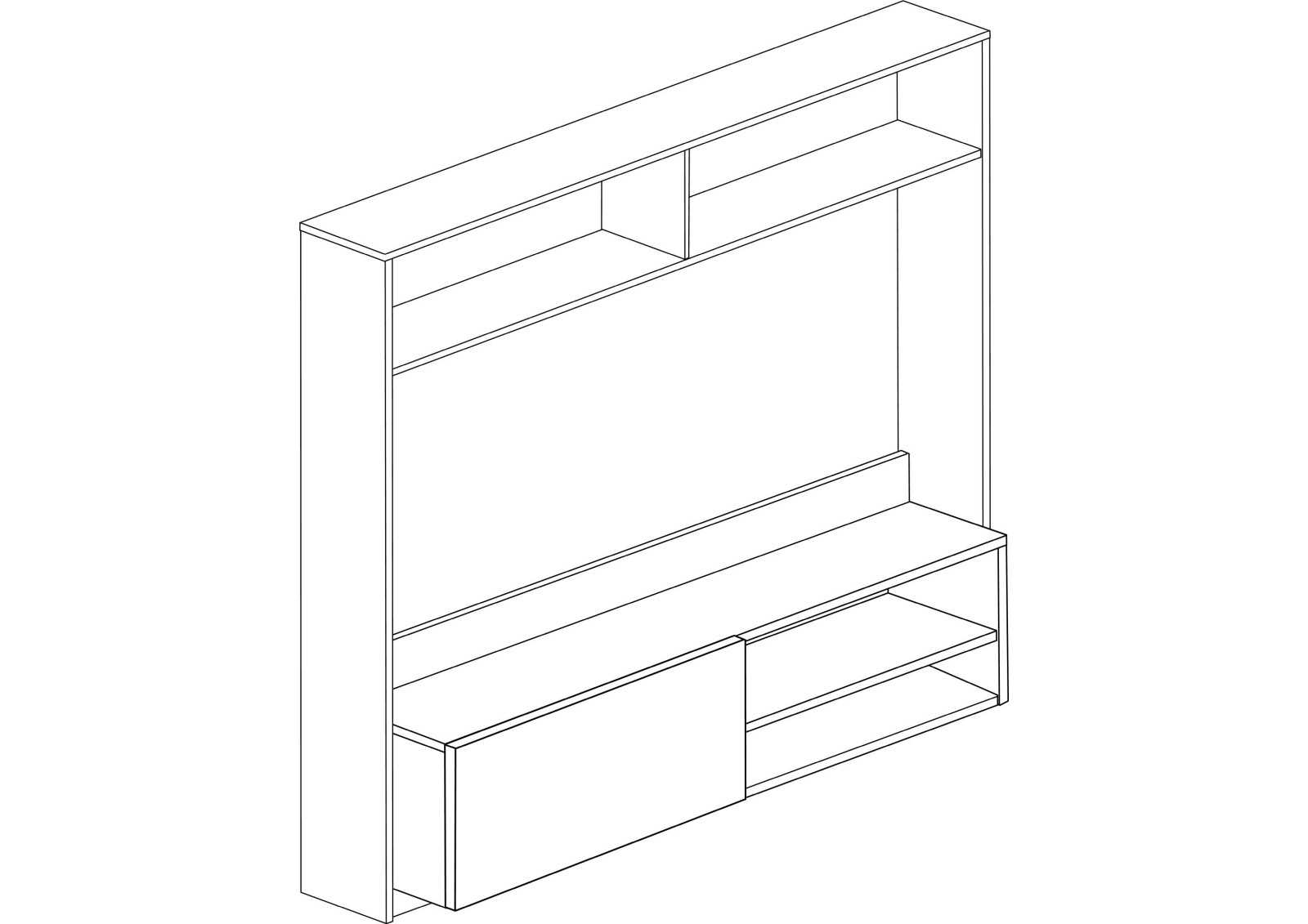 Entertainment centre CUBE large