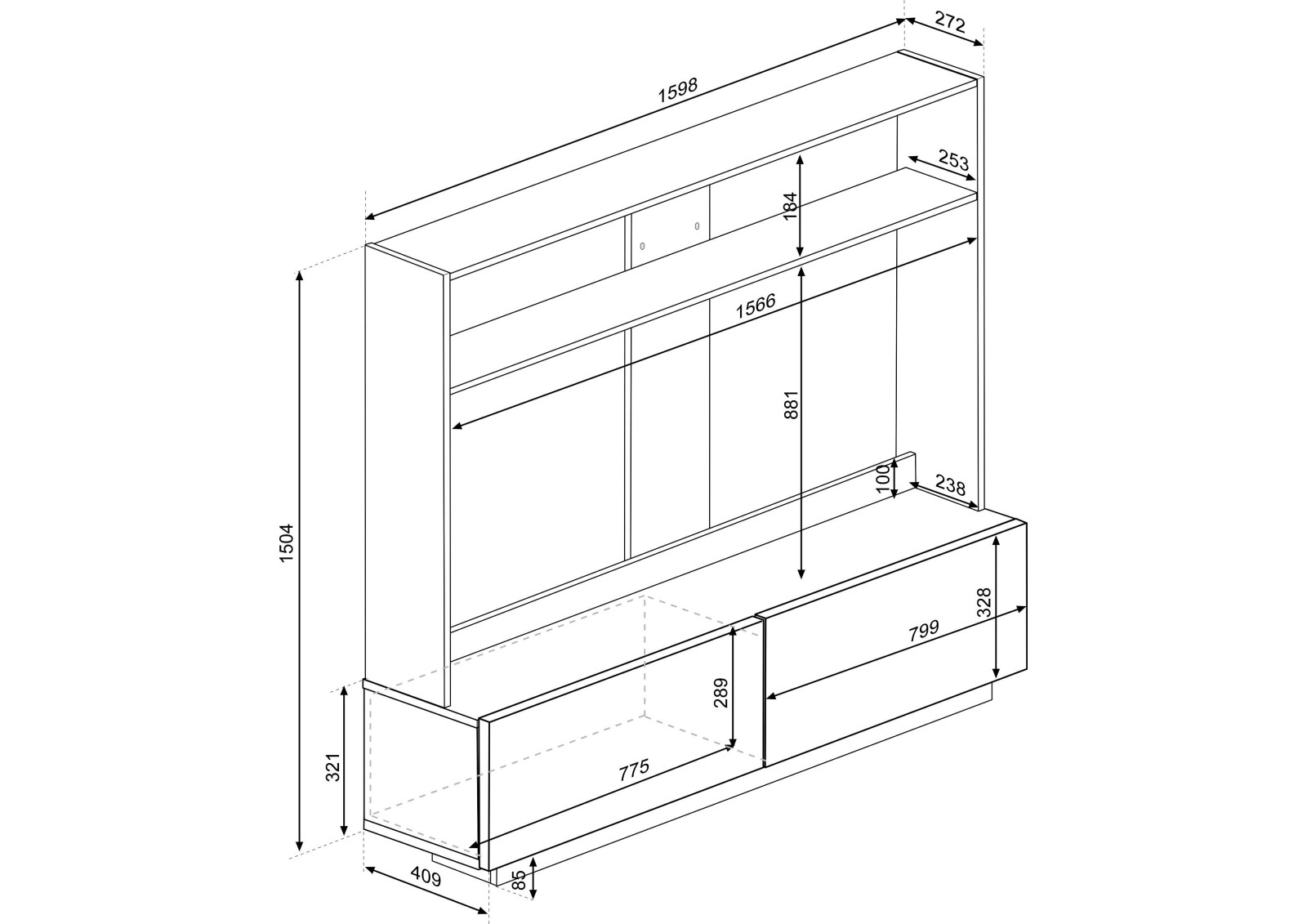 Furniture centre CUBE 2