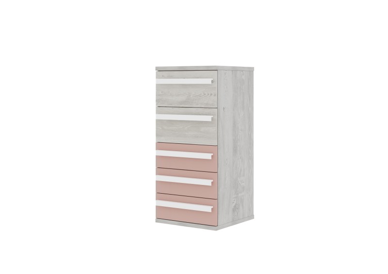 Tall boy 5 drawers cascina + colours Bo0 - TAr