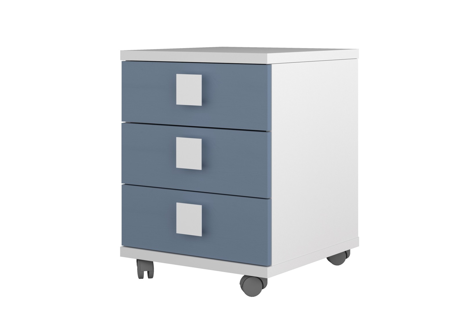 copy of Nightstand 3 drawers white + colours Bo0 - TAr