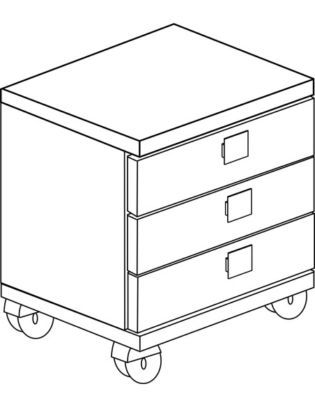 Nightstand 3 drawers Cascina + colours Bo0 -MH
