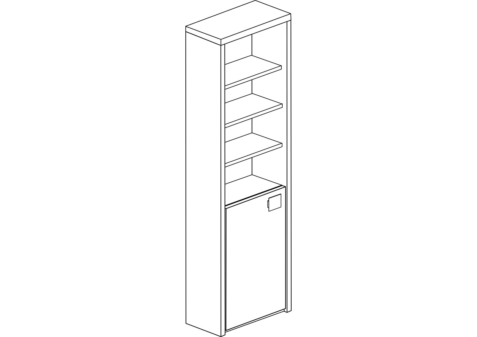 Terminal wall shelf Bo0. white