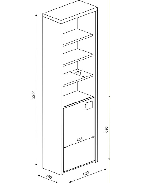 Terminal wall shelf Bo0. white