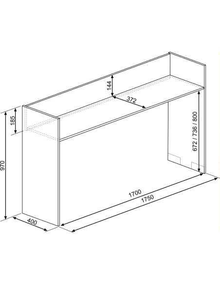 Mesa con ruedas para cama o pared FLEX