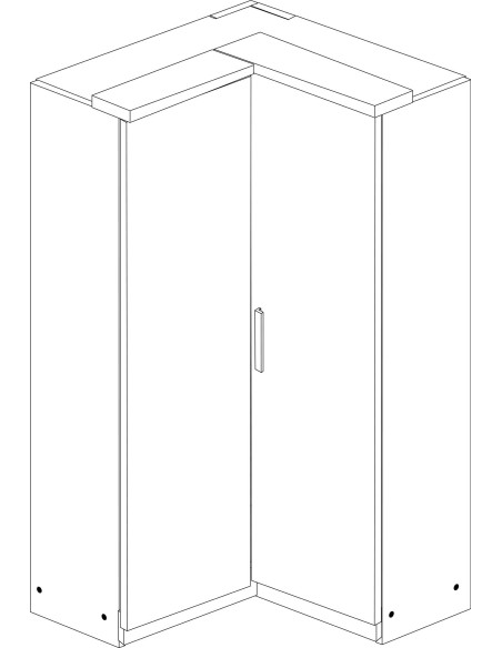 Corner wardrobe 2 doors Eco+