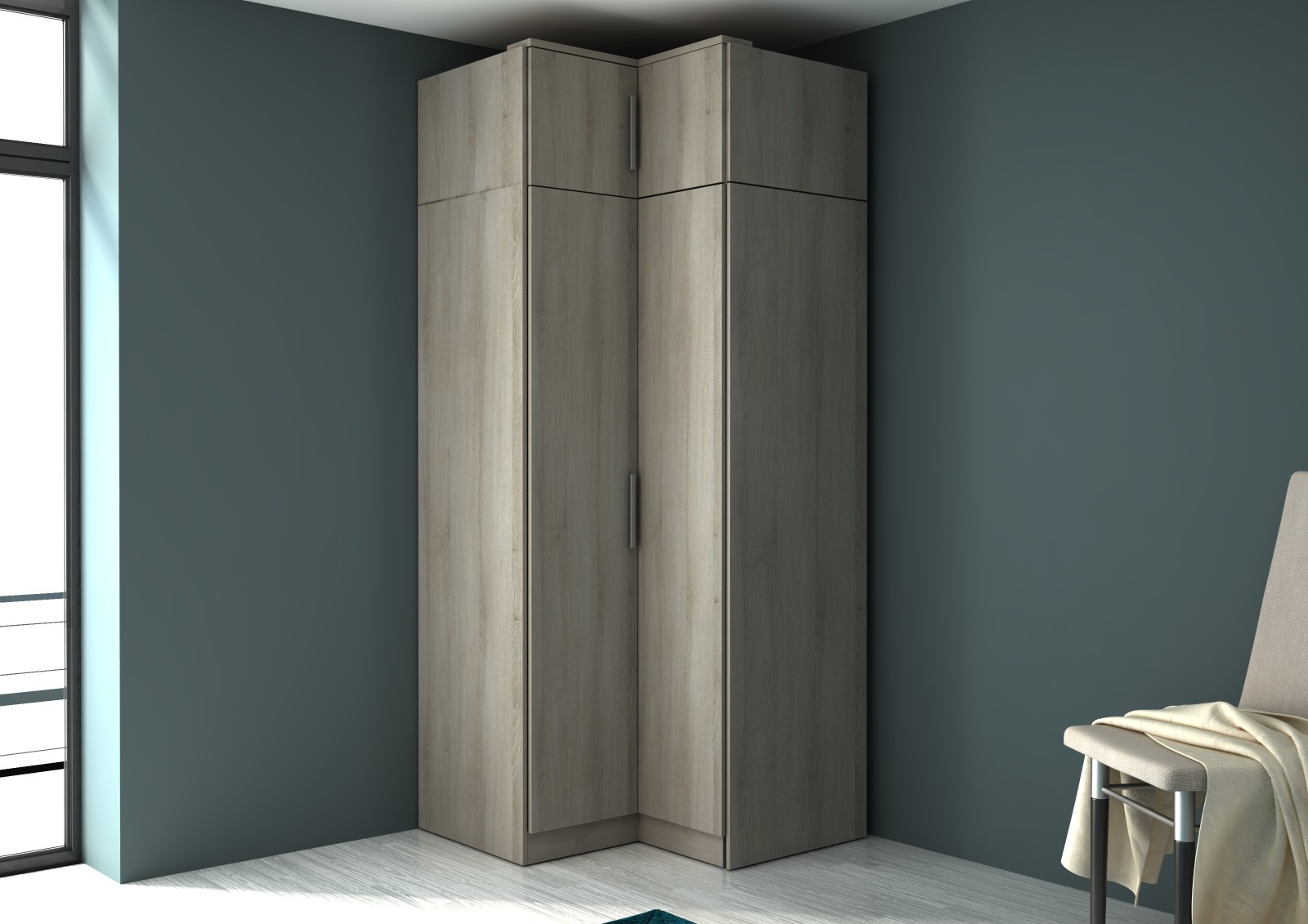 Corner wardrobe 2 doors Eco+