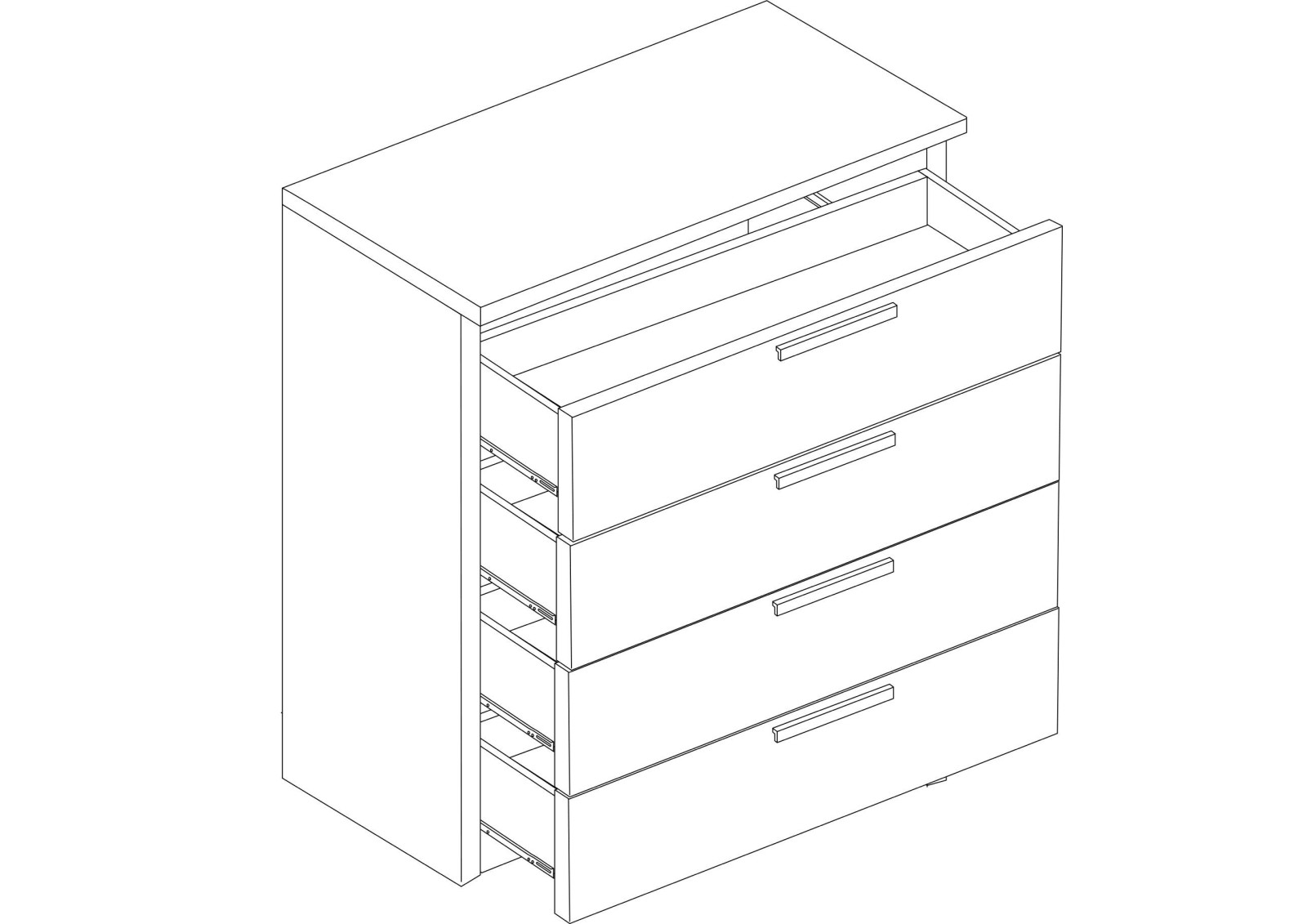 Chest 4 drawers  Eco+ OUTLET