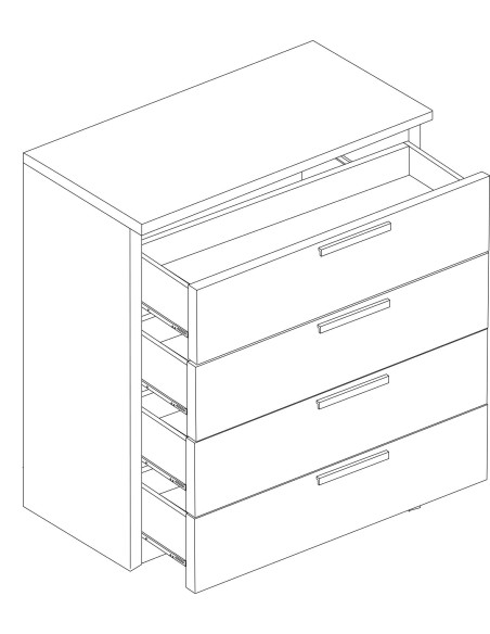 Chest 4 drawers  Eco+ OUTLET