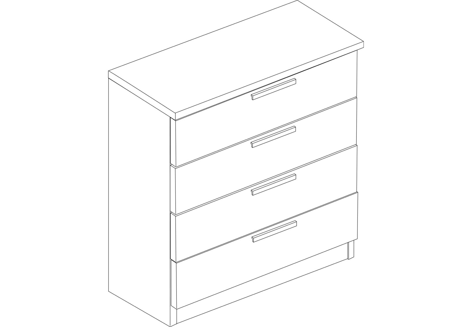 Chest 4 drawers  Eco+ OUTLET