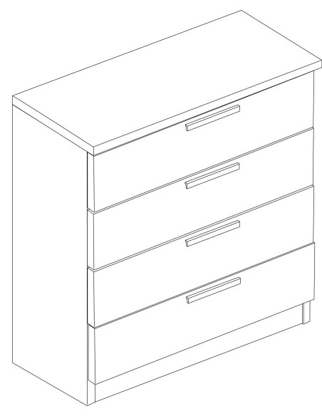 Chest 4 drawers  Eco+ OUTLET