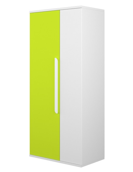 Armario 2 puertas blanco + verde Bo0 - OUTLET