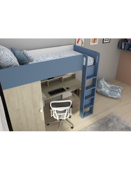 Cama estudio con armario 90x200cm FLOW