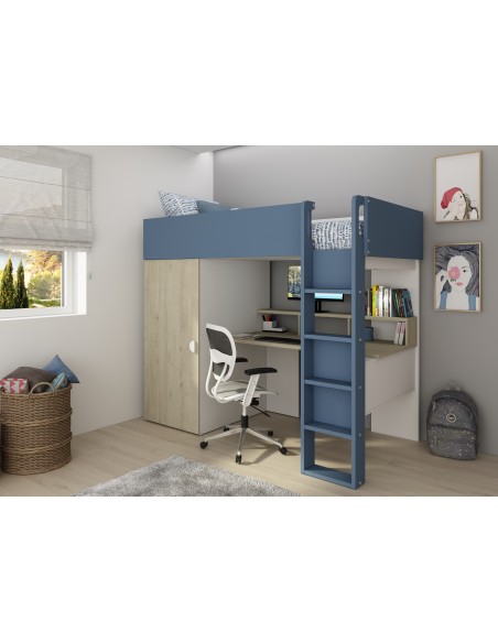 Cama estudio con armario 90x200cm FLOW