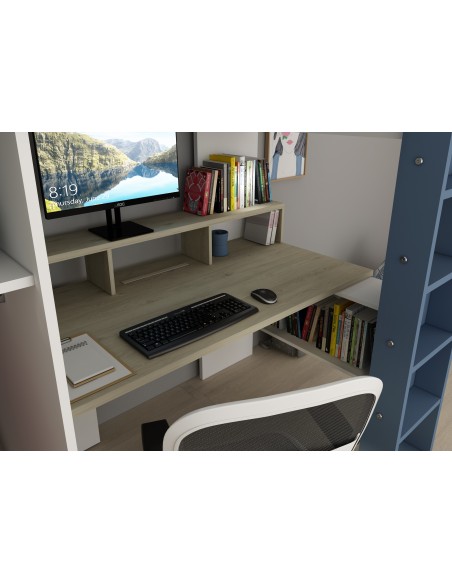 Cama estudio con armario 90x200cm FLOW