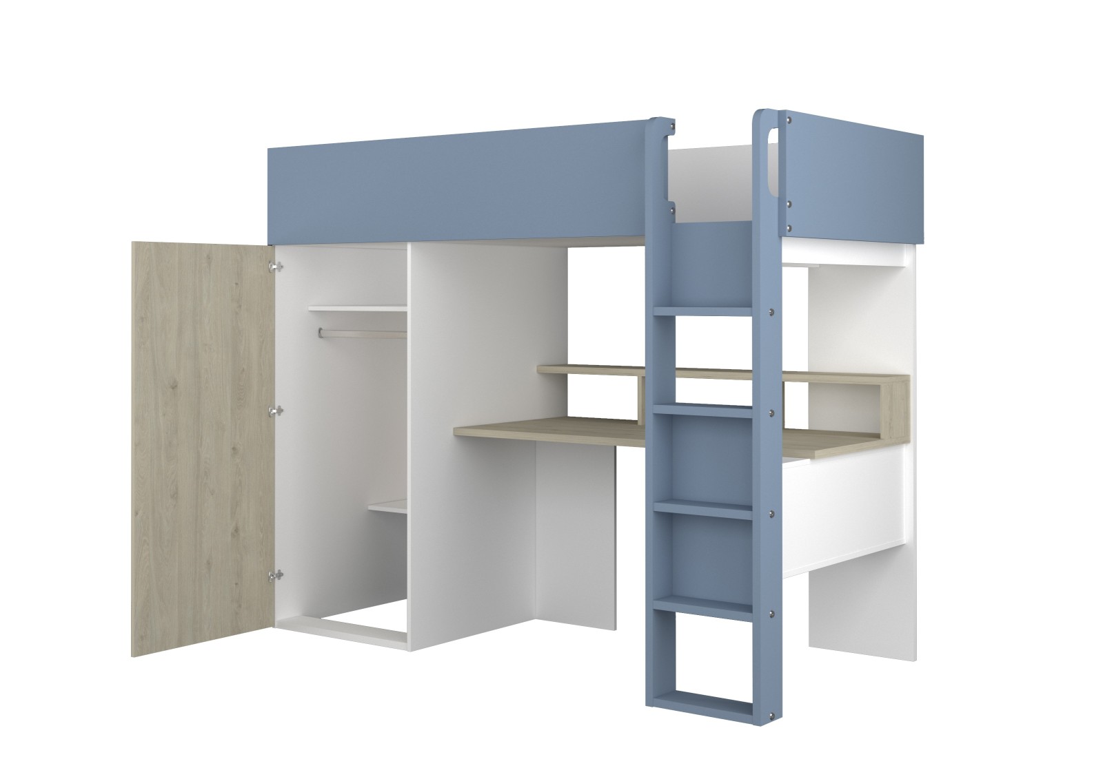 Cama estudio con armario 90x200cm FLOW